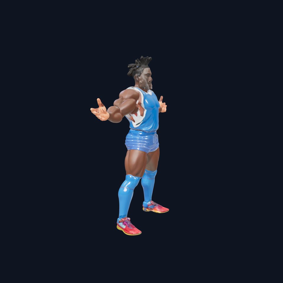 Athletic Male Rigged and Animated Character Model